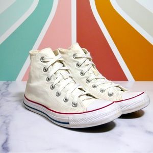 Converse High Top Shoes - White - Women’s Size 7, Men’s Size 5
